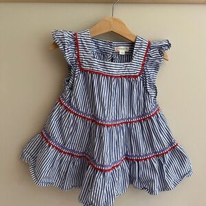 J CREW CREWCUTS | Blue and White Striped Dress | 2T